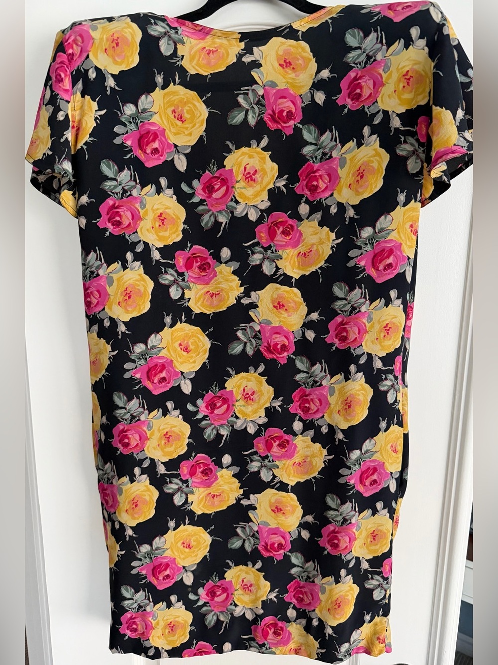 NWT ungaro solo donna Paris Black Floral Shift Dress
